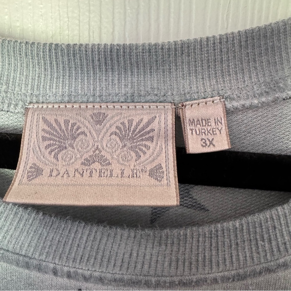 Dantelle Slate Blue Top with Navy Stars - Picture 3 of 3